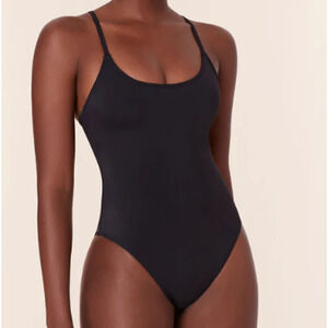 NWT Andie Women's Amalfi Classic One Piece AO297 LONG TORSO Swimsuit Black XST